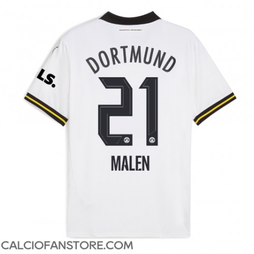 Maglia Calcio Borussia Dortmund Donyell Malen #21 Terza Divisa 2024-25 Manica Corta